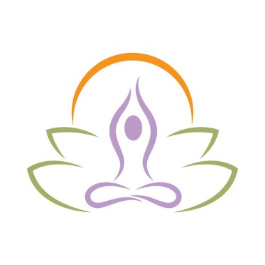 Yoga logo tasarımı illüstrasyonu