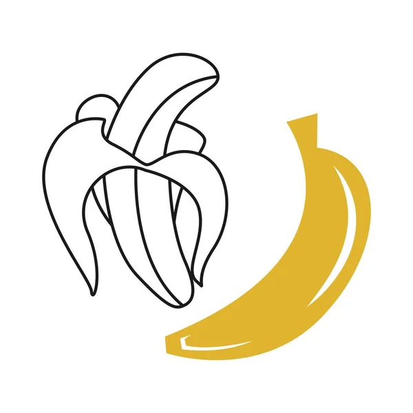 Ilustración Diseño Icono Logotipo Plátano — Vector de stock