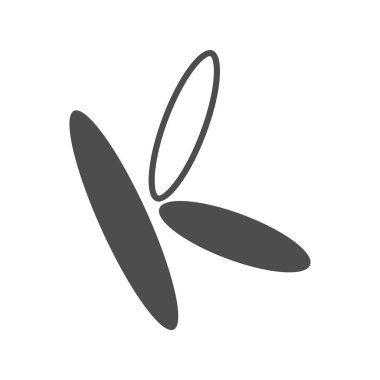 Mektup k logo simge tasarlamak vektör