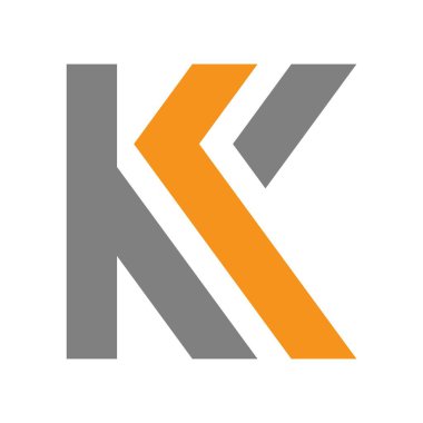 Mektup k logo simge tasarlamak vektör