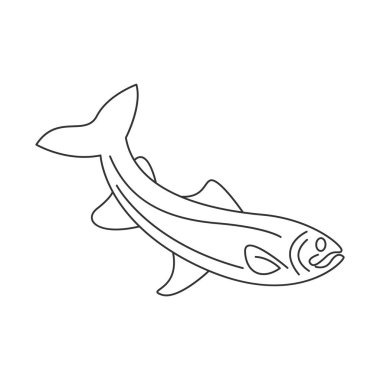 balık logosu tasarımı illüstrasyon vektör şablonu