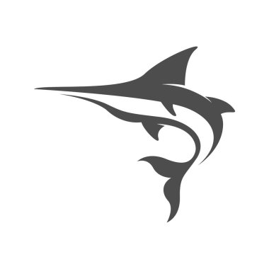 balık logosu tasarımı illüstrasyon vektör şablonu