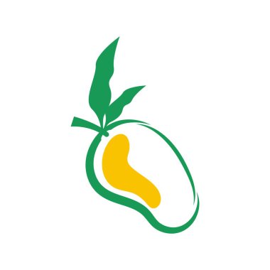 Mango simgesi logo tasarımı illüstrasyonu