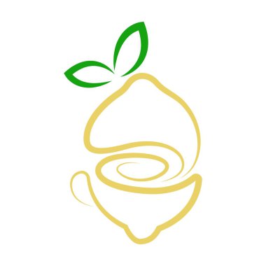 Lemon icon logo design illustration