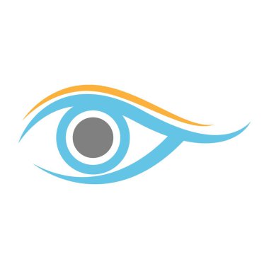 Eye icon logo design illustration