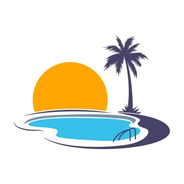Pools icon logo design illustration