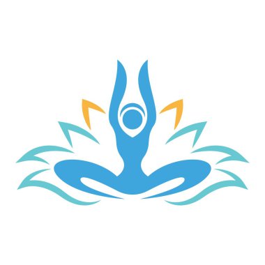Yoga logo tasarımı illüstrasyonu