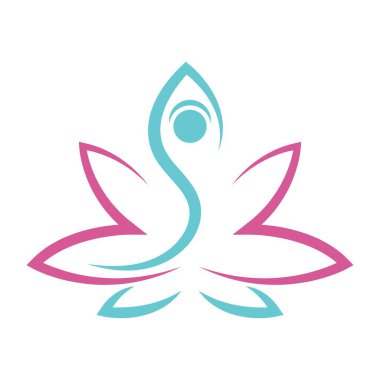 Yoga logo tasarımı illüstrasyonu