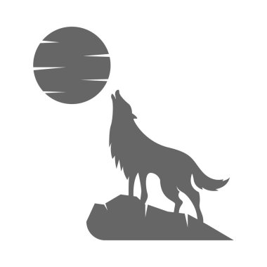 Wolf logo icon design illustration