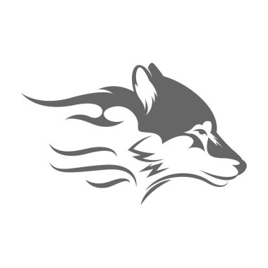 Wolf logo icon design illustration