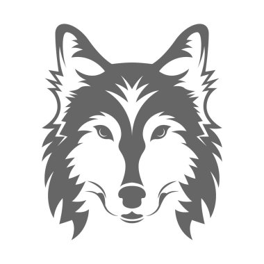 Wolf logo icon design illustration