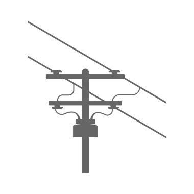 Electric pole icon design illustration