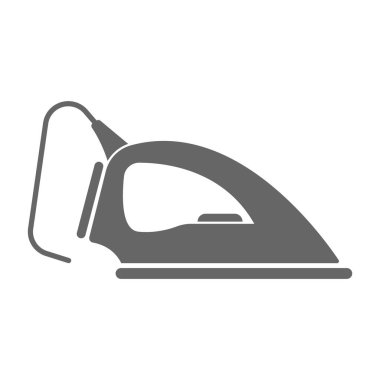 Electric iron logo design illustration