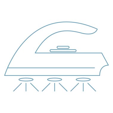 Electric iron logo design illustration