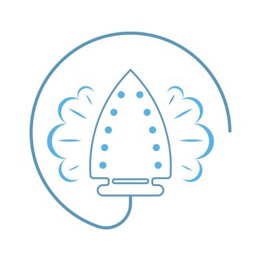 Electric iron logo design illustration