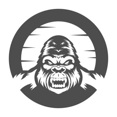 Gorilla logo icon design illustration