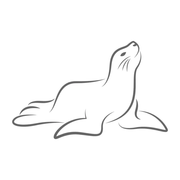 Icono Sello Logo Diseño Ilustración — Vector de stock