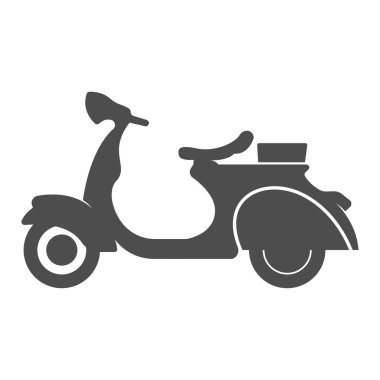Scooter simgesi logo tasarımı illüstrasyonu