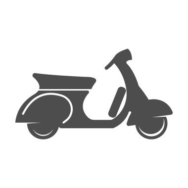 Scooter simgesi logo tasarımı illüstrasyonu