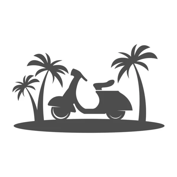 Ícone Scooter Ilustração Projeto Logotipo — Vetor de Stock
