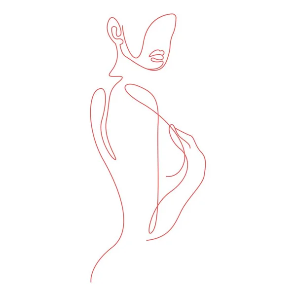 Ilustrasi Desain Ikon Wanita Cantik - Stok Vektor