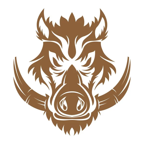 Wild Boar Logo Icon Design Illustration — Stock Vector