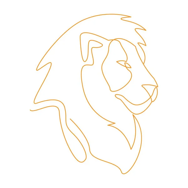 Linia Lion Sztuka Logo Ikona Projekt Ilustracja — Wektor stockowy