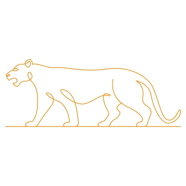 Lion Γραμμή Τέχνη Λογότυπο Εικονίδιο Σχέδιο Εικονογράφηση — Διανυσματικό Αρχείο