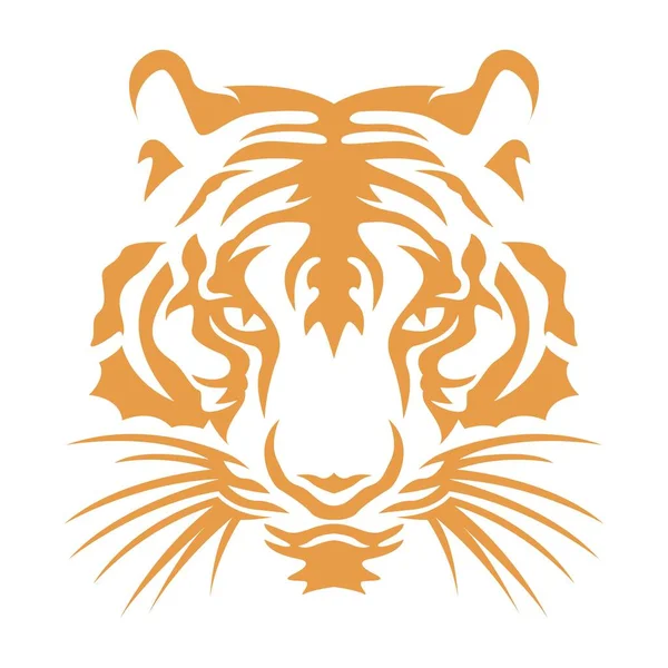 Tiger Pictogram Logo Ontwerp Illustratie — Stockvector
