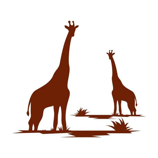 Ilustrace Designu Loga Žirafy — Stockový vektor