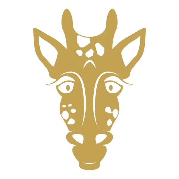 Ilustração Design Ícone Logotipo Girafa — Vetor de Stock