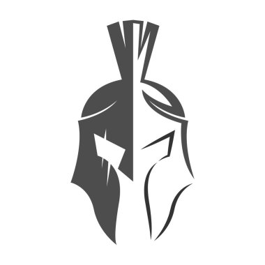 Gladyatör logo tasarım illüstrasyonu