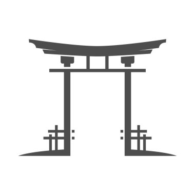 Torri kapısı simge tasarımı illüstrasyonu