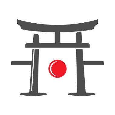 Torri kapısı simge tasarımı illüstrasyonu