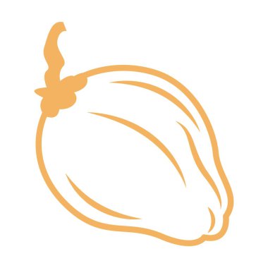 Hindistan cevizi simgesi logo tasarımı illüstrasyonu