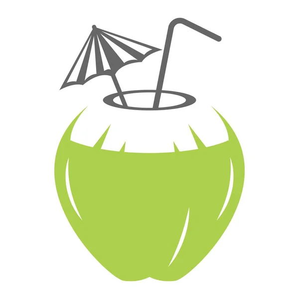 Ilustración Diseño Logotipo Icono Coco — Archivo Imágenes Vectoriales