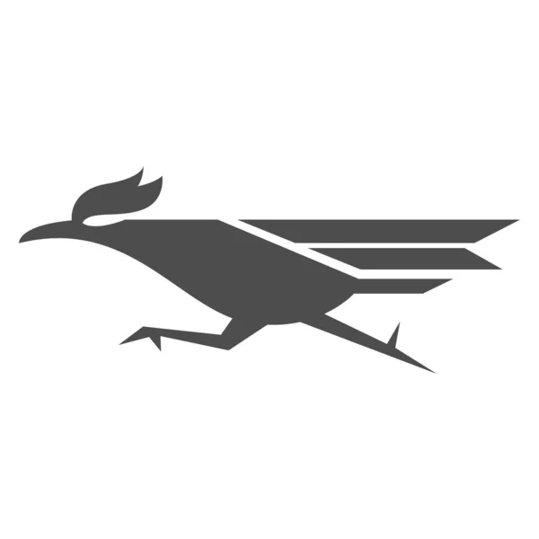 Roadrunner Logo Ikone Design Illustration — Stockvektor