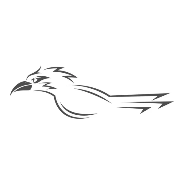 Icône Logo Roadrunner Illustration Design — Image vectorielle