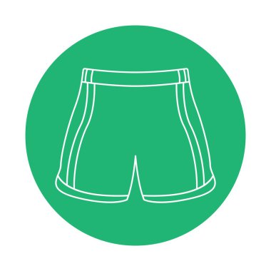 Kısa simge düz tasarım illüstrasyonu