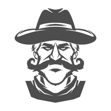 Kovboy logosu tasarım illüstrasyonuName
