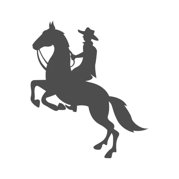 Ilustración Del Diseño Del Icono Del Logotipo Cowboy — Archivo Imágenes Vectoriales
