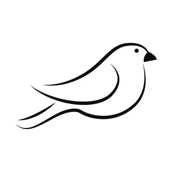 Finch Icon Logo Design Illustration — Stock Vector