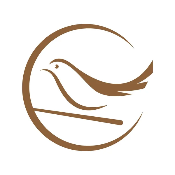 Finch Simgesi Logo Tasarımı Çizimi Telifsiz Stok Vektörler