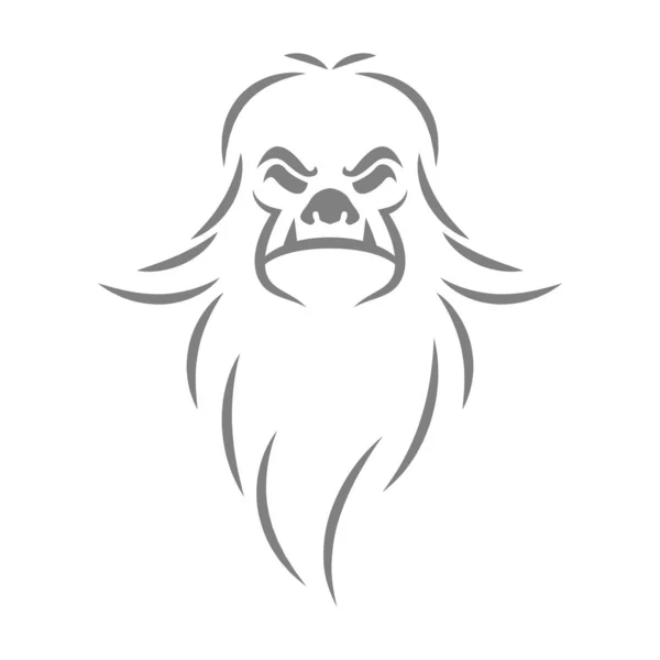 Monster Yeti Logo Icon Design Illustration — Stock Vector