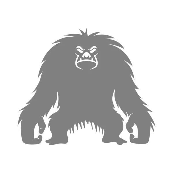 Monster Yeti Logo Icon Design Illustration — Stock Vector