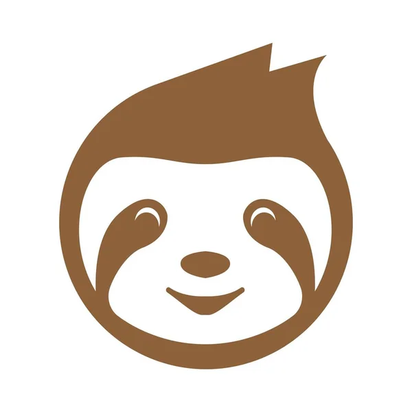 Sloth Icon Logo Design Illustration — Stock Vector
