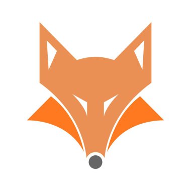Fox simgesi logo tasarımı illüstrasyonu
