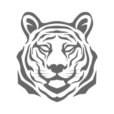 Tiger logo simgesi tasarım illüstrasyon