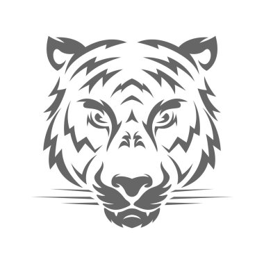 Tiger logo simgesi tasarım illüstrasyon