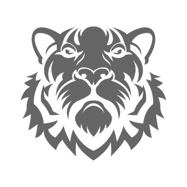 Tiger logo simgesi tasarım illüstrasyon